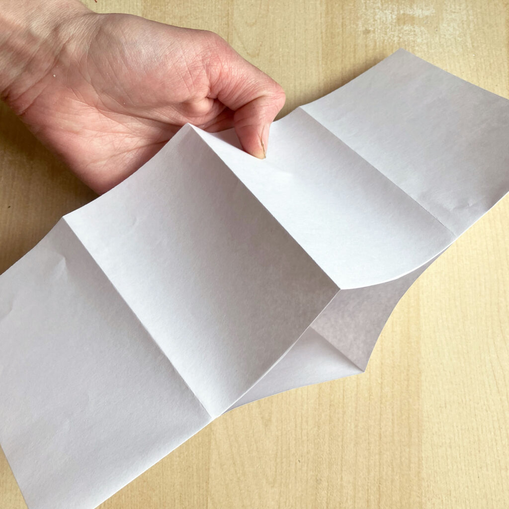 one-page zine folding instructions: 3