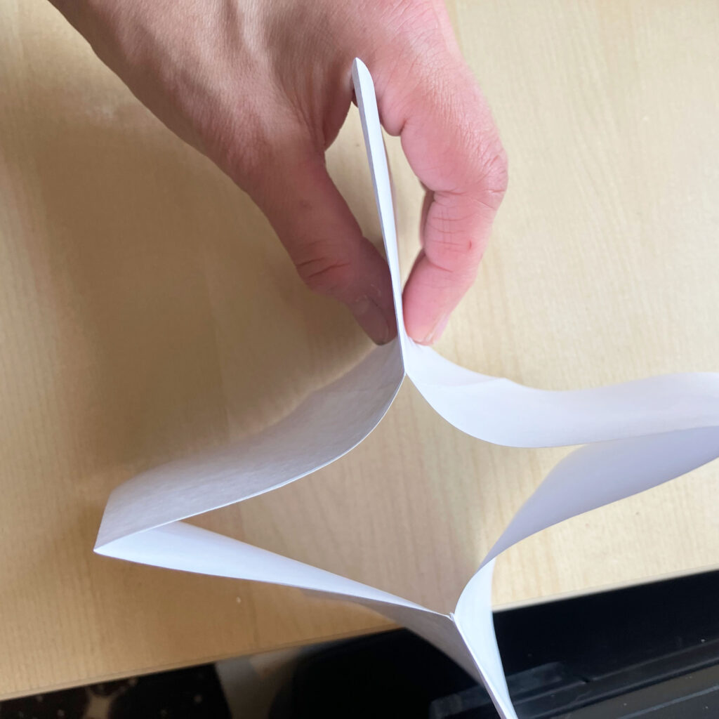 one-page zine folding instructions: 4