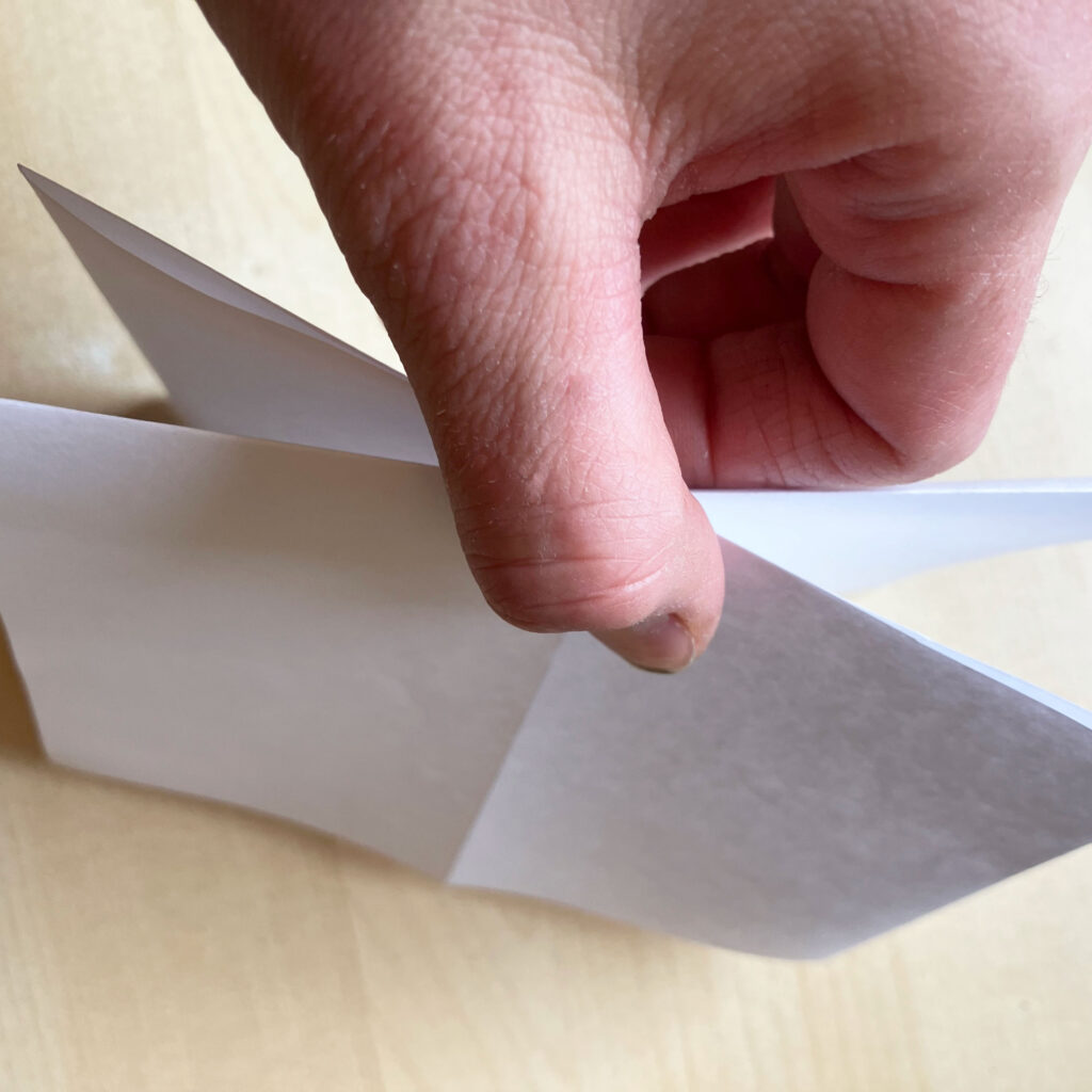 one-page zine folding instructions: 5